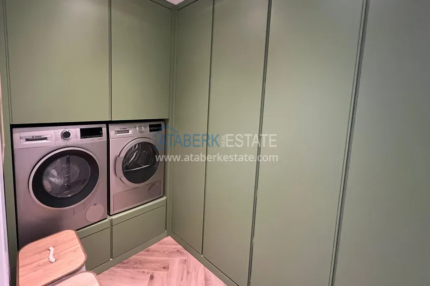 Приобрести Линейная квартира 3+1 с мебелью и застеклённым балконом на первой береговой, район Тосмур – Алания 14 