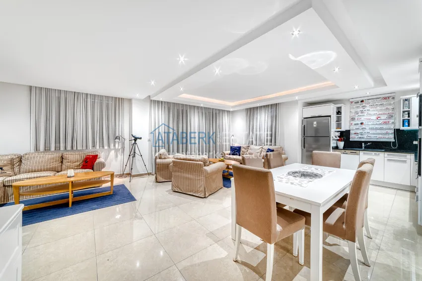 Приобрести Линейна квартира 3+1 под ключ с выходом в сад и видом на море - район Конаклы, Алания 18 