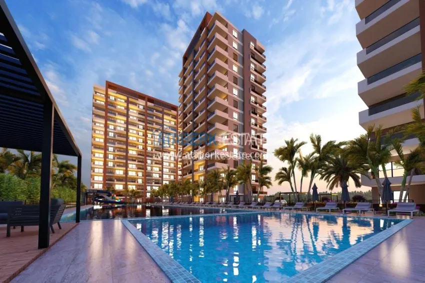 Прекрасная двухкомнатная квартира с видом на море в Арпачбахшиш, Мерсин 1 