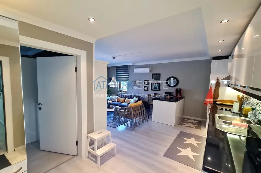 Приобрести Двухкомнатная квартира под ключ в престижном комплексе, район Оба, Алания 1