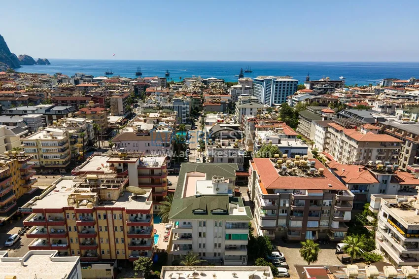 Двухкомнатная меблированная квартира в районе пляжа Клеопатра, центр Алании 2 