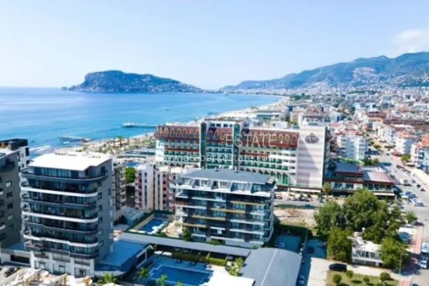 Трехкомнатная квартира под ключ с видом на море на первой береговой линии – Оба, Алания 3 