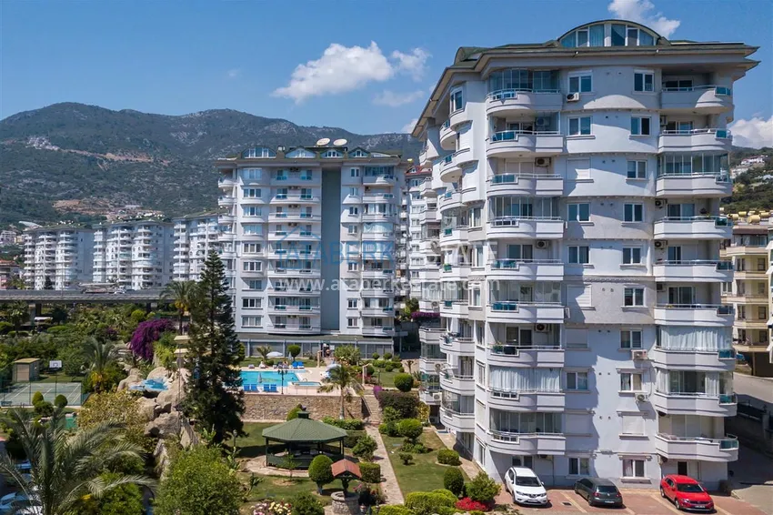 Квартира 2+1 меблированная с видом на горы и море в престижном комплексе, район Джикджилли – Алания 6 