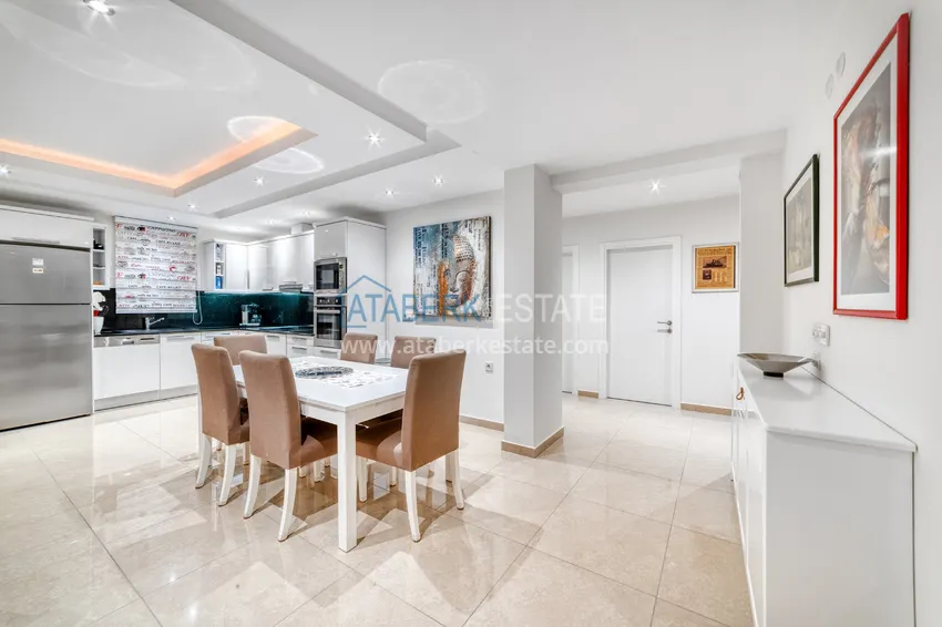 Приобрести Линейна квартира 3+1 под ключ с выходом в сад и видом на море - район Конаклы, Алания 23 