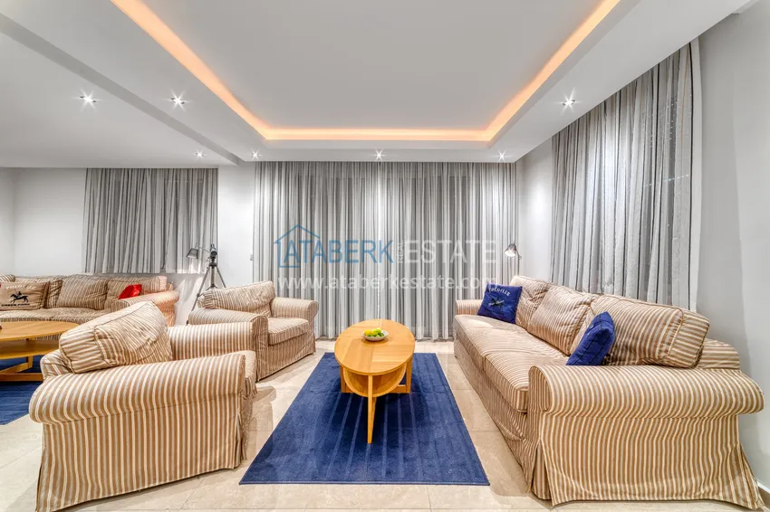 Приобрести Линейна квартира 3+1 под ключ с выходом в сад и видом на море - район Конаклы, Алания 25 