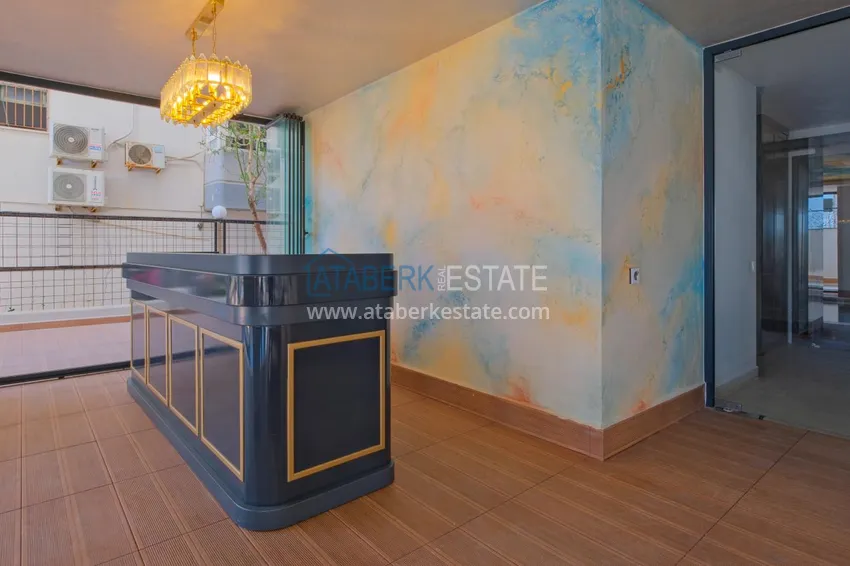 Двухкомнатная квартира под ключ с видом на море – район пляжа Кейкубат, центр Алании 43 