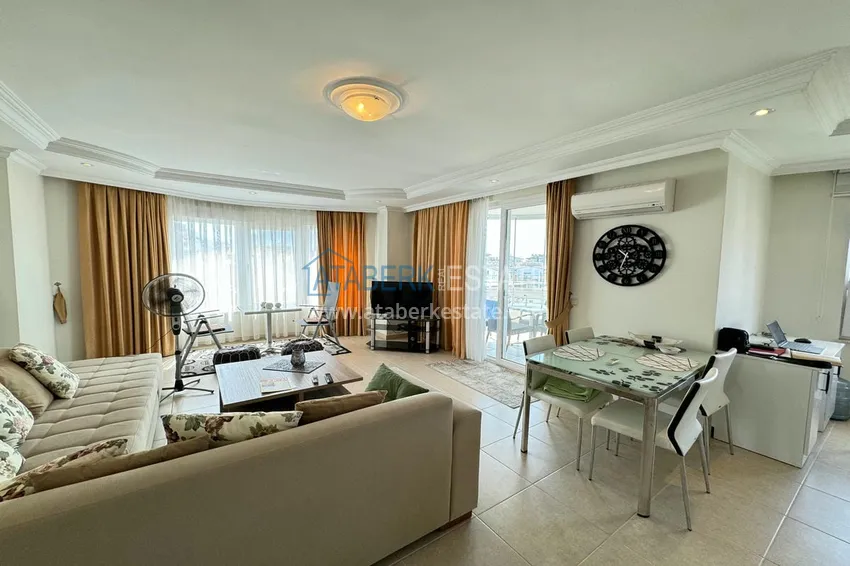 Приобрести Квартира 2+1 меблированная с видом на горы и море в престижном комплексе, район Джикджилли – Алания 2 