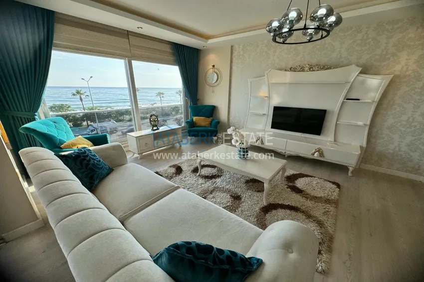 Приобрести Квартира в районе Кестель, Алания с мебелью на первой береговой линии 5