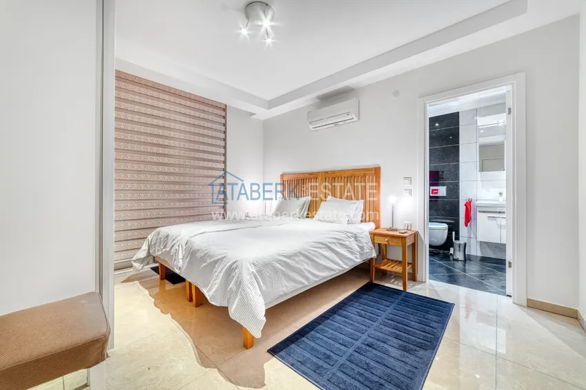 Приобрести Линейна квартира 3+1 под ключ с выходом в сад и видом на море - район Конаклы, Алания 41 