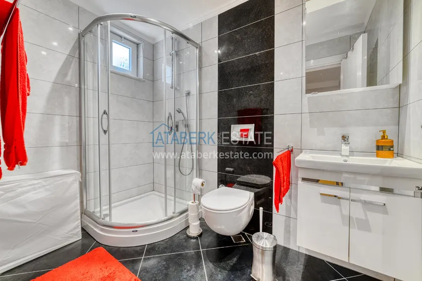 Приобрести Линейна квартира 3+1 под ключ с выходом в сад и видом на море - район Конаклы, Алания 45 