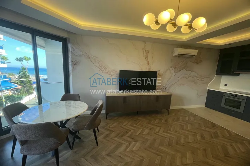 Приобрести Двухкомнатная квартира под ключ с видом на море – район пляжа Кейкубат, центр Алании 6 