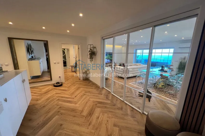 Приобрести Линейная квартира 3+1 с мебелью и застеклённым балконом на первой береговой, район Тосмур – Алания 8 