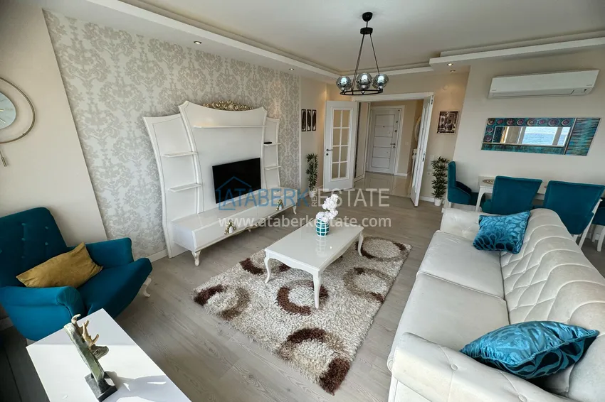 Приобрести Квартира в районе Кестель, Алания с мебелью на первой береговой линии 11