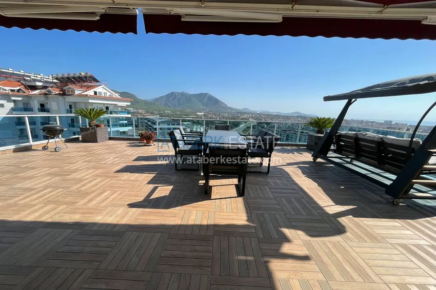 Приобрести Роскошный дуплекс с мебелью, бассейном и панорамным видом в Джикджилли, Алания 9 