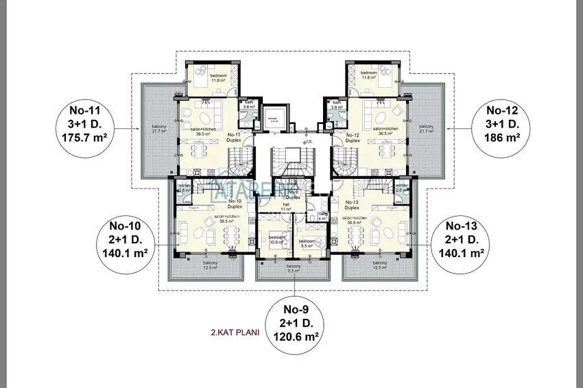 Купить дешево Новый проект камерного жилого комплекса в Аланьи, район Джикджилли. Рассрочка до 3-х лет 6 