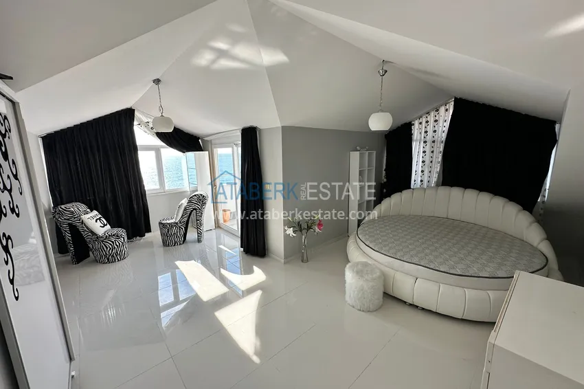 Приобрести Пентхаус с прямым видом на море в Алании, район Кестель – первая береговая линия 10