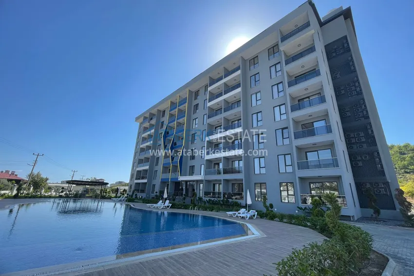 Дуплекс с новой мебелью и видом на горы в современном комплексе - город Газипаша 1 