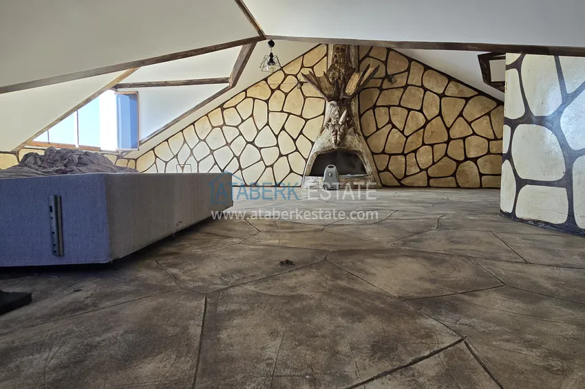 Приобрести Двухэтажная смежная вилла с панорамным видом в районе Бекташ, Алания. Недвижимость подходит для гражданства 17 