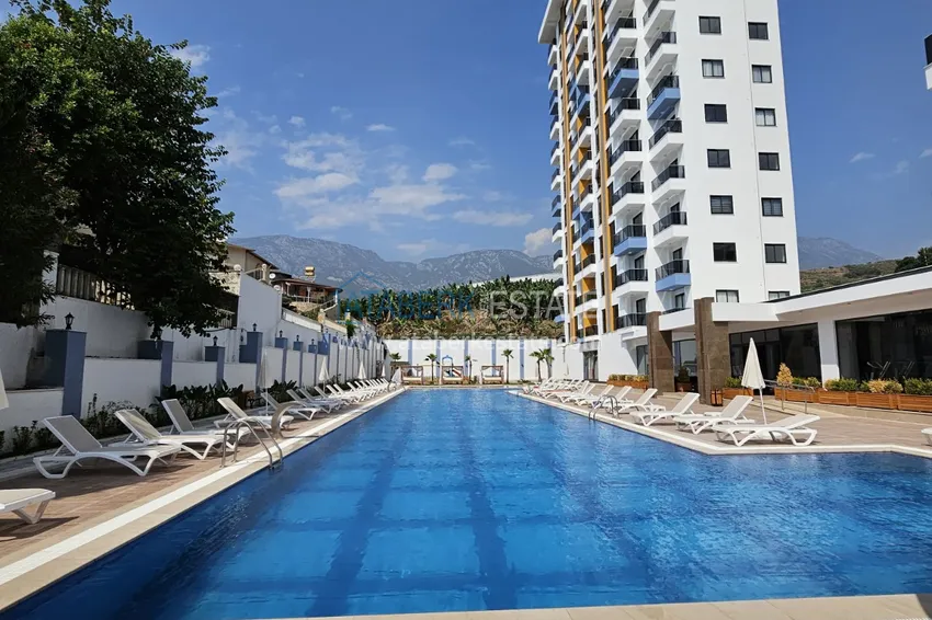 Трёхкомнатная квартира с видом на море и горы – Алания, район Махмутлар 4