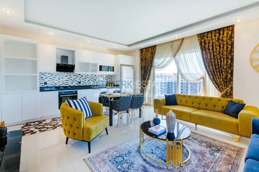 Приобрести Трехкомнатная квартира под ключ в Махмутларе, с видом на горы и застекленным балконом 5 