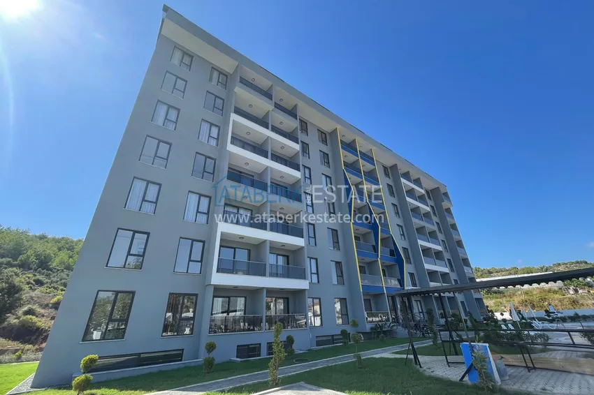 Дуплекс с новой мебелью и видом на горы в современном комплексе - город Газипаша 5 