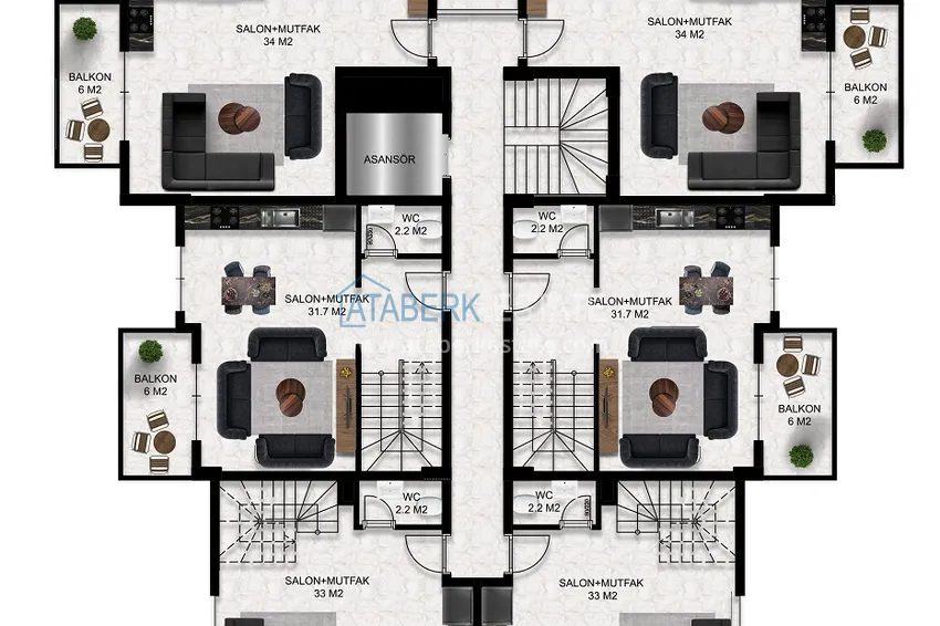 Купить дешево Новый проект жилого комплекса с концепцией отеля в престижном районе Оба, Аланья 3 