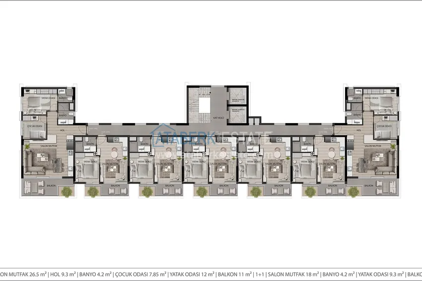 Купить дешево Квартиры от застройщика в новостройке на завершающем этапе строительства – Анталия, Алтынташ  6 