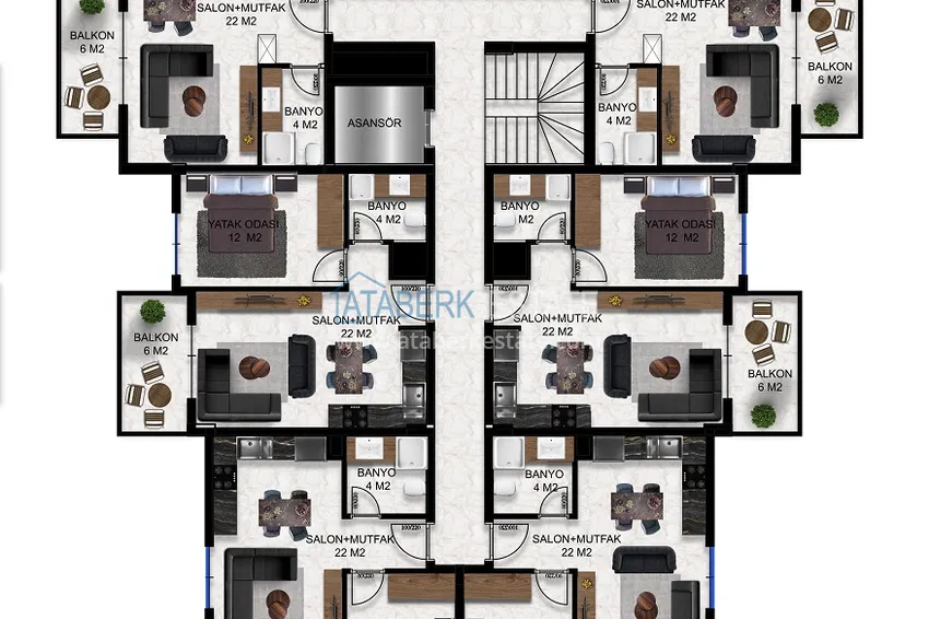 Купить дешево Новый проект жилого комплекса с концепцией отеля в престижном районе Оба, Аланья 2 