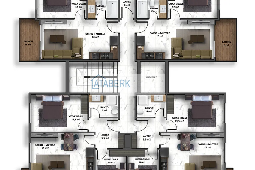 Купить дешево Квартиры с полной чистовой отделкой по ценам от застройщика – Алания, Верхняя Оба 4 