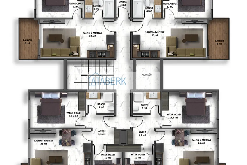Купить дешево Квартиры с полной чистовой отделкой по ценам от застройщика – Алания, Верхняя Оба 5 
