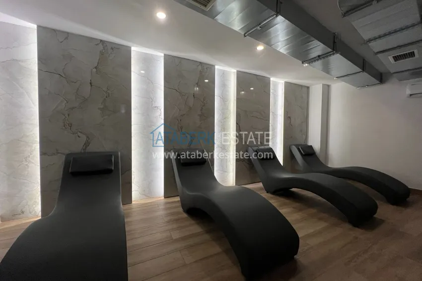 Просторная двухкомнатная квартира с мебелью в центре Алании, район пляжа Клеопатра 14 