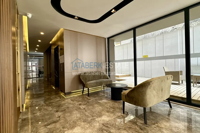 Двухкомнатная квартира в центре Алании, всего в 370 метрах от пляжа Клеопатра 12 