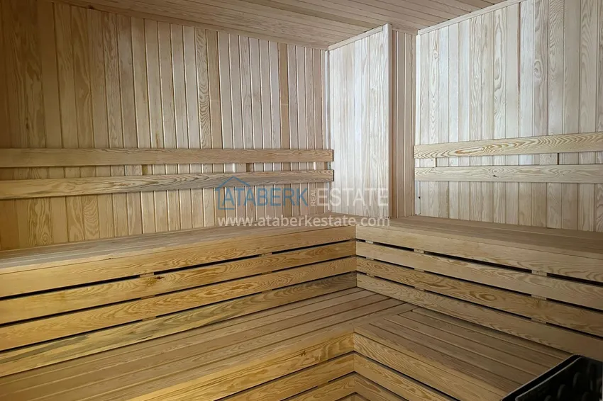 Двухкомнатная квартира с видом на горы в Алании, район Оба 13 