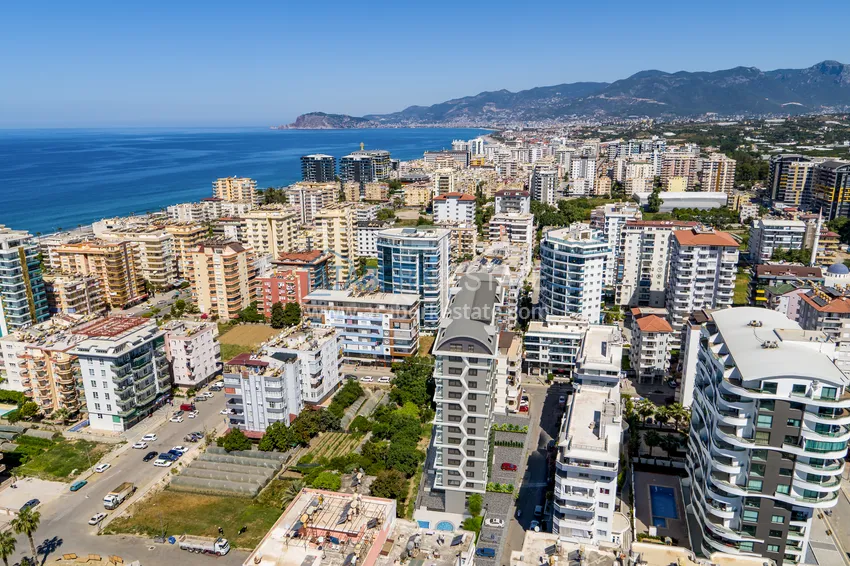 Двухкомнатная квартира с открытым видом на море, район Махмутлар – Алания 1