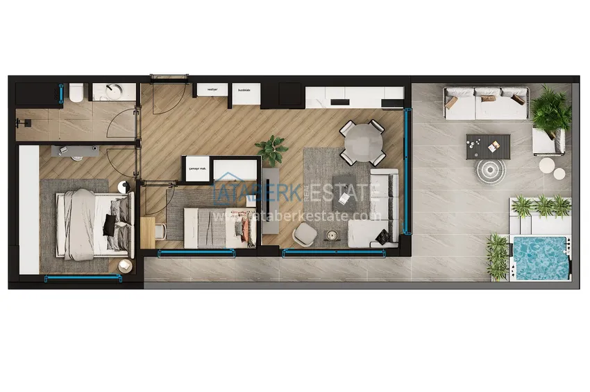 Купить дешево Новый проект жилого комплекса на этапе котлована в Анталии, район Алтынташ 3 