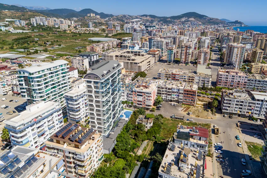 Двухкомнатная квартира с открытым видом на море, район Махмутлар – Алания 3