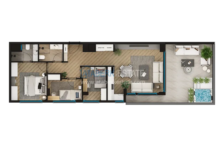 Купить дешево Новый проект жилого комплекса на этапе котлована в Анталии, район Алтынташ 4 