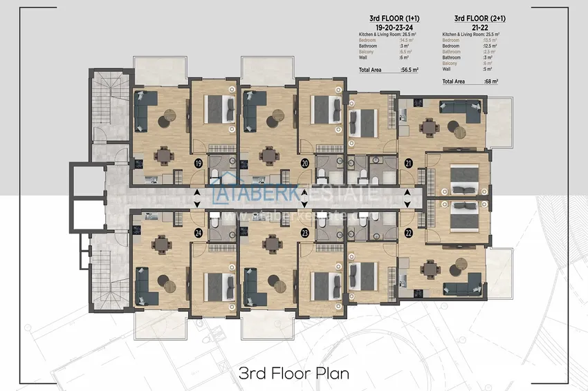 Купить дешево Старт продаж! Квартиры на этапе строительства в Алании, район Махмутлар 4 