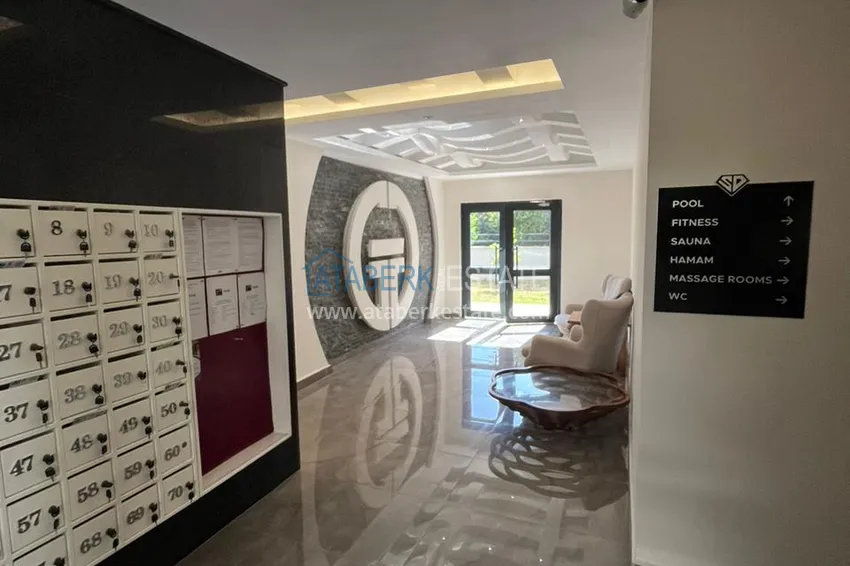 Двухкомнатная квартира с открытым видом на море, район Махмутлар – Алания 9