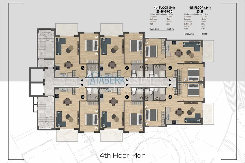 Купить дешево Старт продаж! Квартиры на этапе строительства в Алании, район Махмутлар 5 