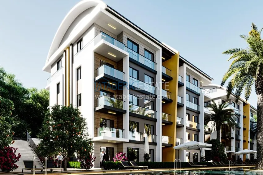 Двухкомнатная квартира в Окурджаларе в комплексе на этапе строительства в 150 метрах от моря 5 