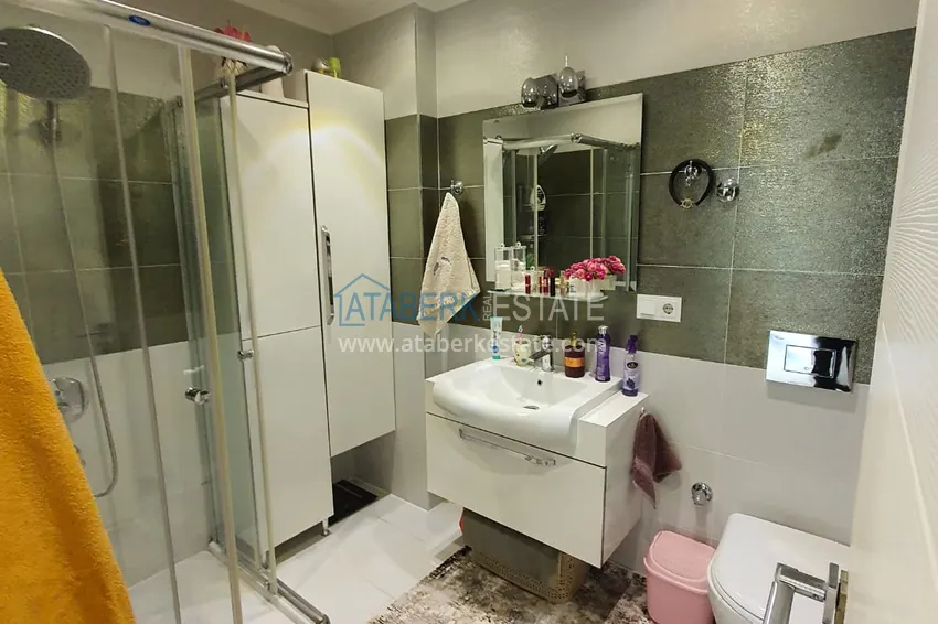 Приобрести Двухкомнатная квартира с застеклённым балконом и видом на море, первая береговая линия - район Кестель, Алания 6 