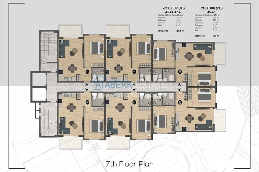 Купить дешево Старт продаж! Квартиры на этапе строительства в Алании, район Махмутлар 8 