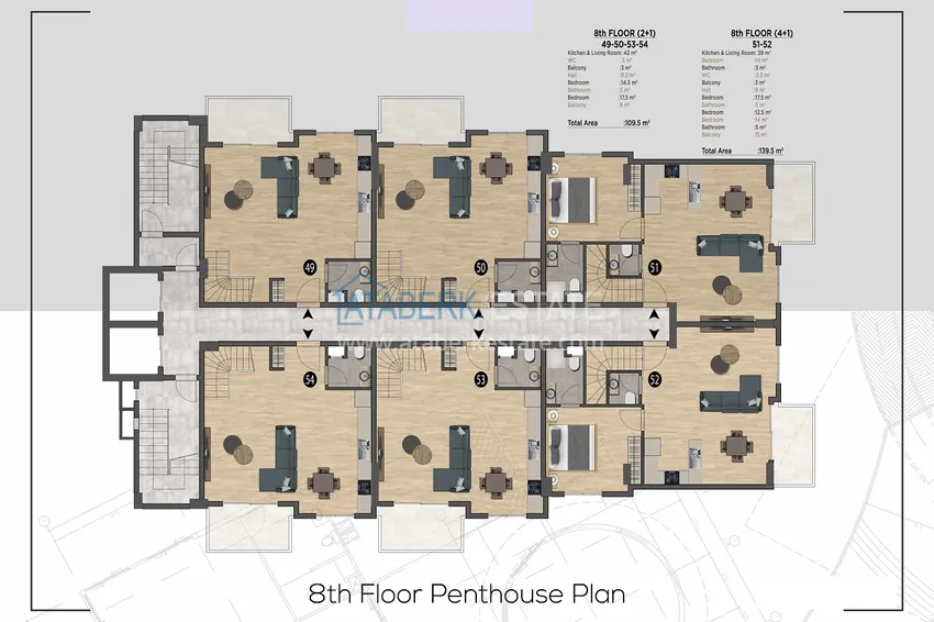 Купить дешево Старт продаж! Квартиры на этапе строительства в Алании, район Махмутлар 9 