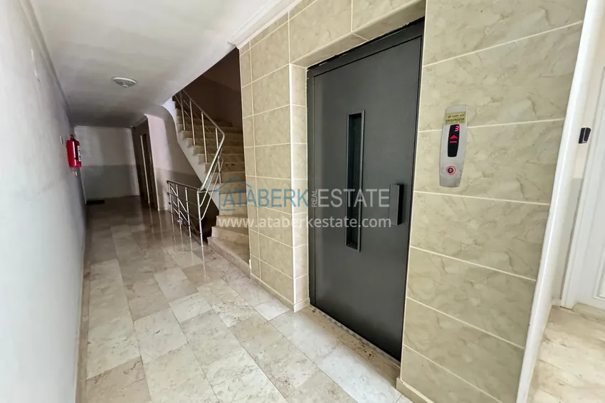 Квартира в Махмутларе частично меблированная с застекленным балконом и видом на море 14 