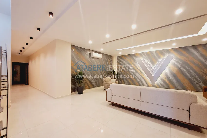 Двухкомнатная квартира с видом на море в новом комплексе – Алания, район Авсаллар 18 