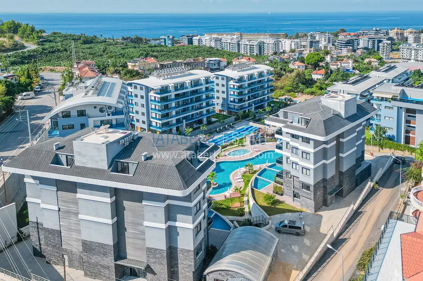 Квартира с мебелью и видом на море в районе Каргыджак, Алания 4 