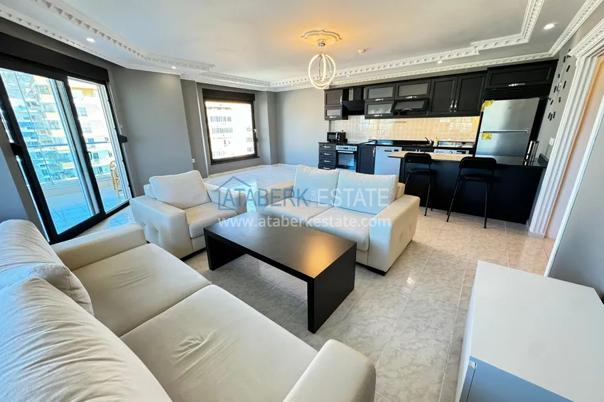 Приобрести Квартира в Махмутларе частично меблированная с застекленным балконом и видом на море 7 