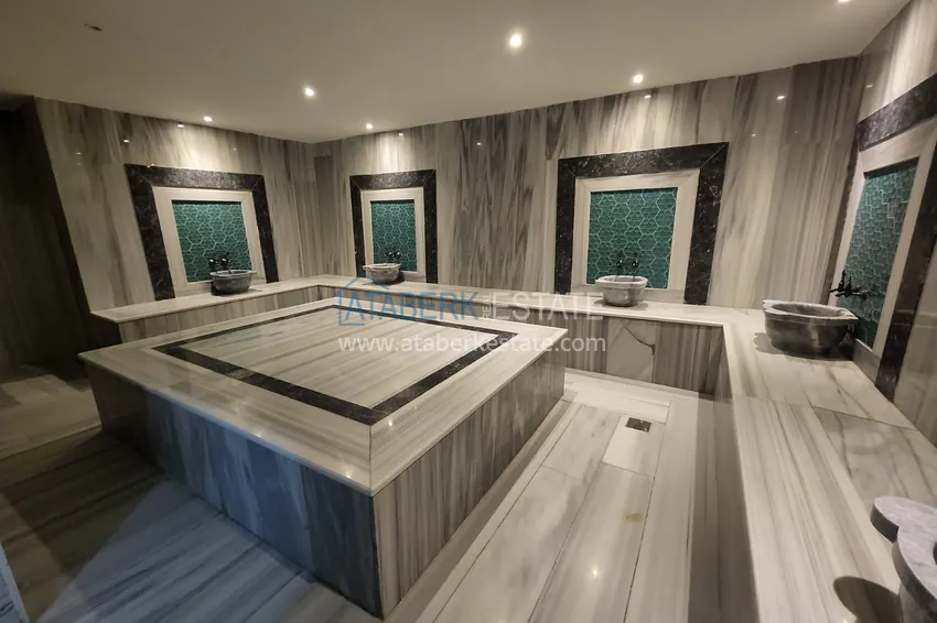 Квартира с мебелью и видом на море в районе Каргыджак, Алания 8 