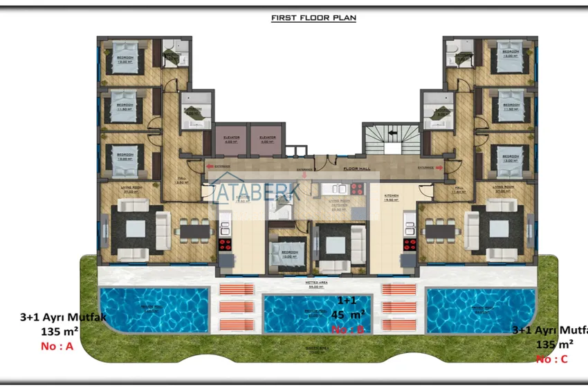 Купить дешево Элитная недвижимость в районе Оба от инвестора: строящийся жилой комплекс с высоким потенциалом 3 
